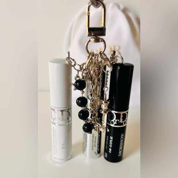 Dior Set of 2 Mini Mascara Keyfob Bag Charm Diorshow + Iconic Overcurl - Picture 3 of 15